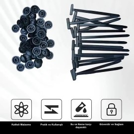 Tamir Klipsi - Tamir İçin Plastik Kablo Bağı 5mm x 90mm (10 Adet)