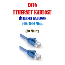 CAT6 Ethernet Kablosu - İnternet Kablosu - 100-1000Mbps 30 Metre