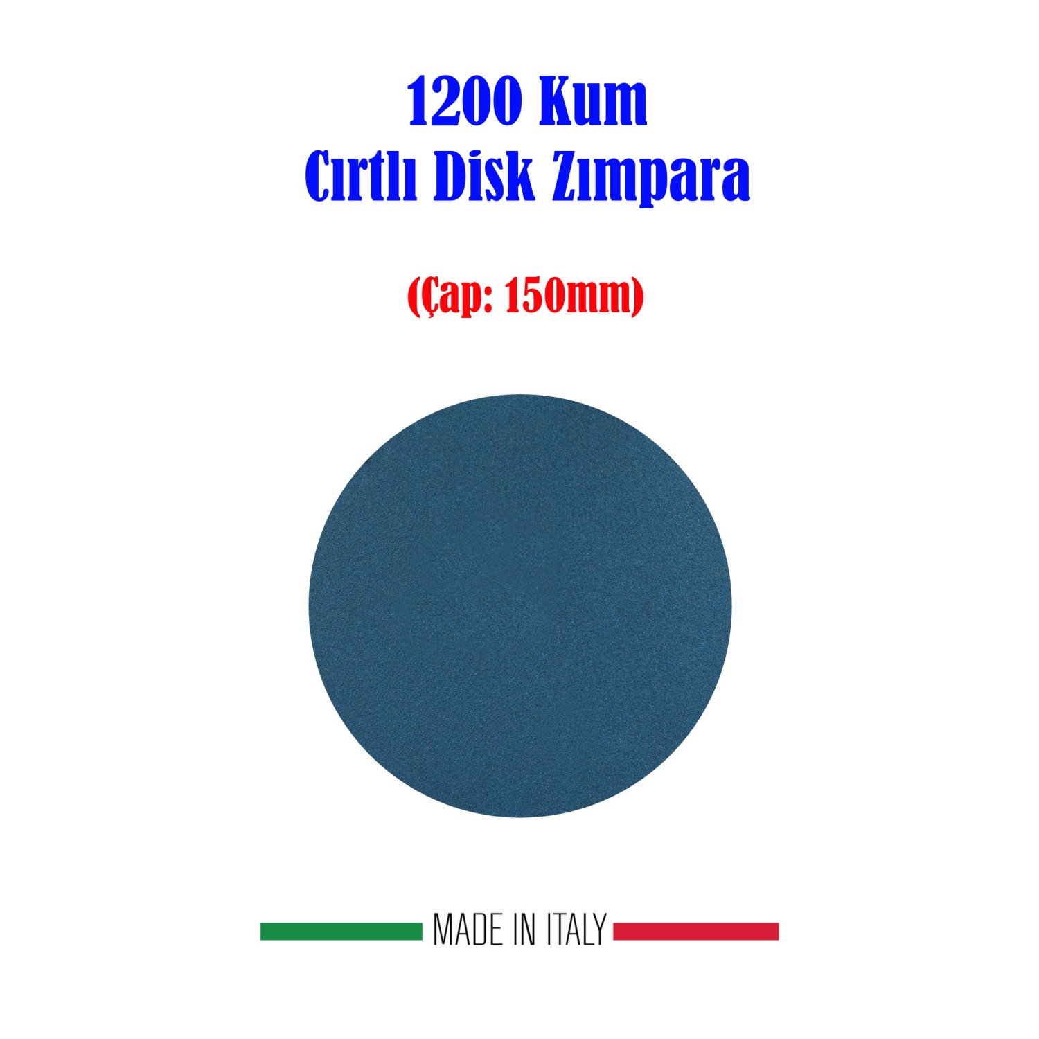 Grin Su Geçirmez 1200 Kum Cırtlı Disk Film Zımpara 150mm 10 Adet
