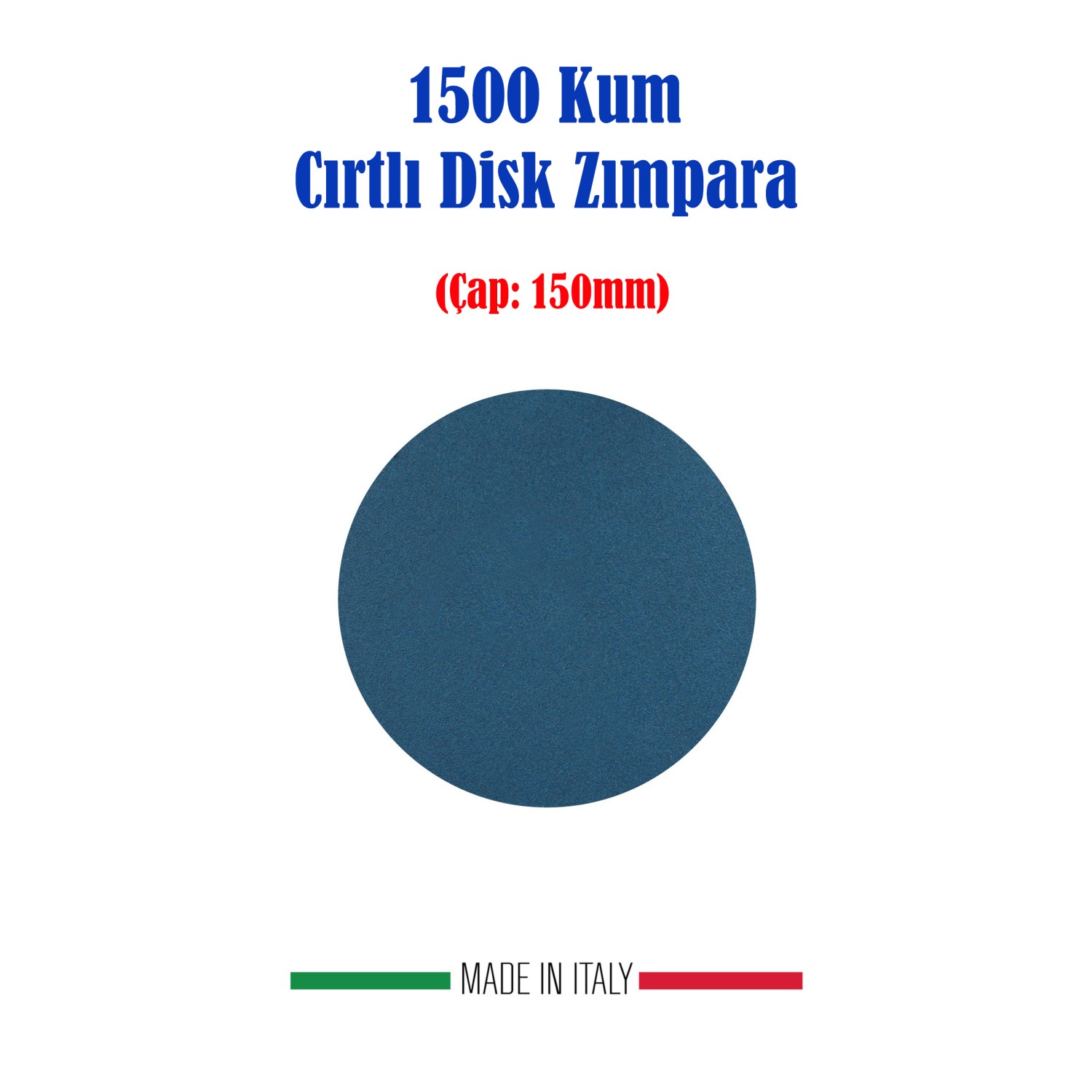 Grin Su Geçirmez 1500 Kum Cırtlı Disk Film Zımpara 150mm 1 Adet