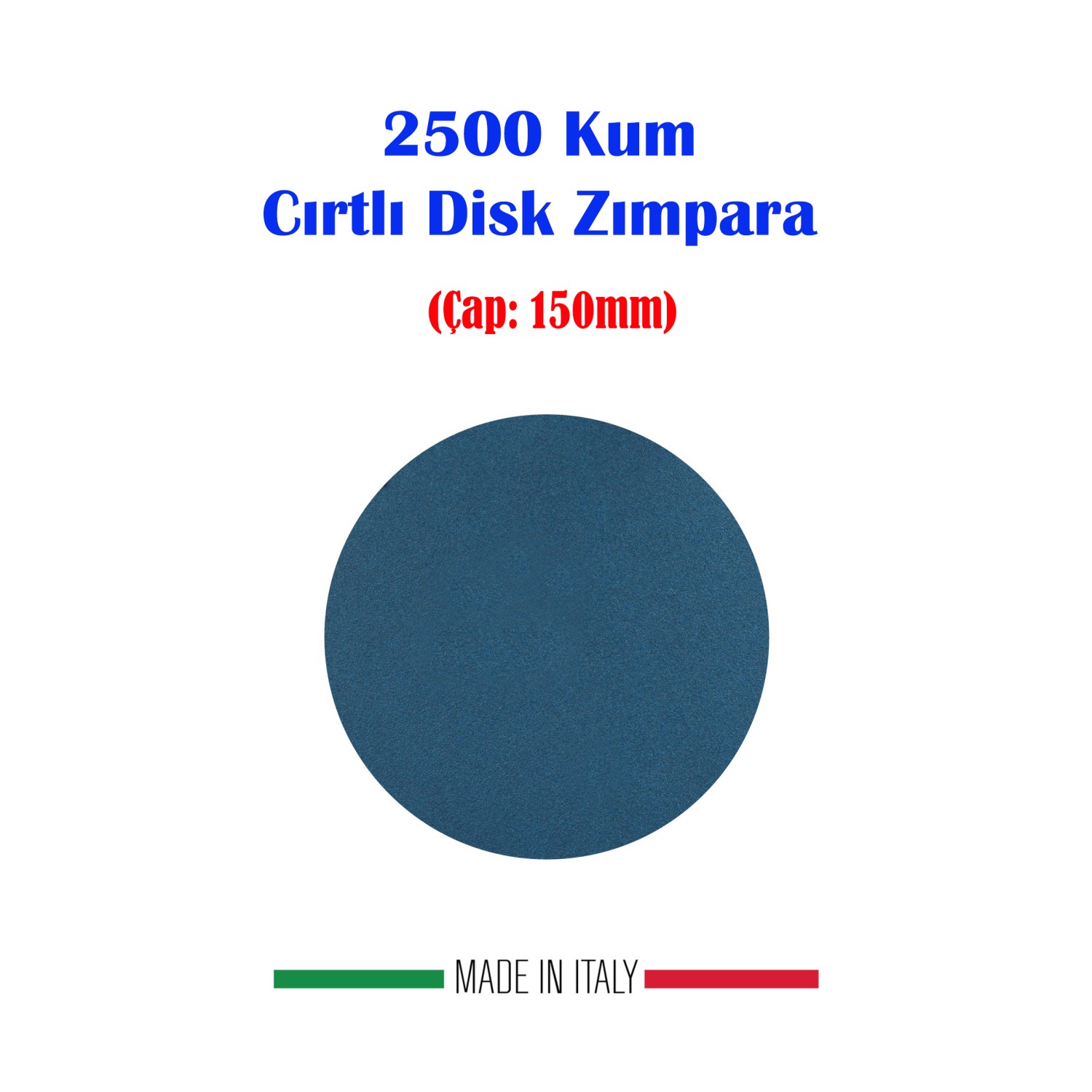 Grin Su Geçirmez 2500 Kum Cırtlı Disk Film Zımpara 150mm 10 Adet