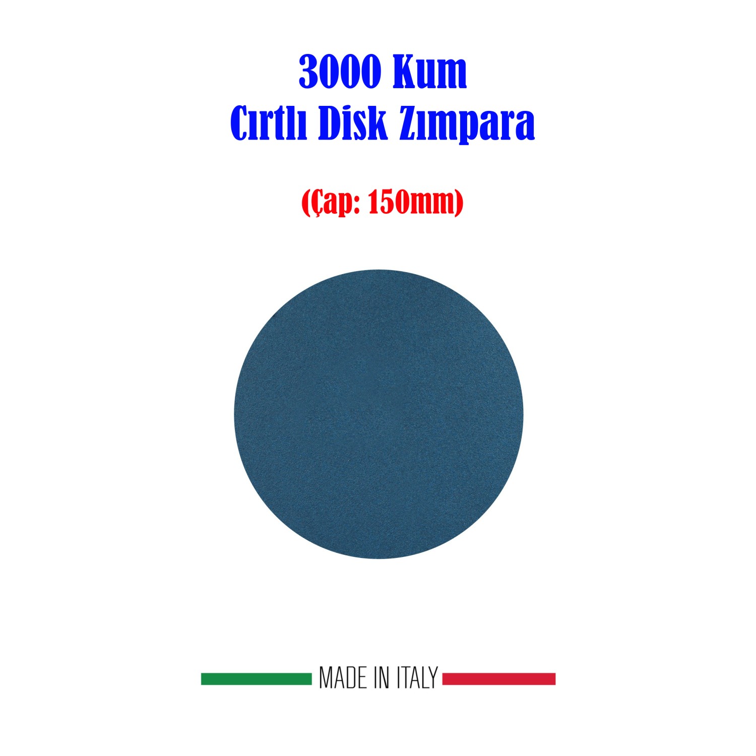 Grin Su Geçirmez 3000 Kum Cırtlı Disk Film Zımpara 150mm 5 Adet