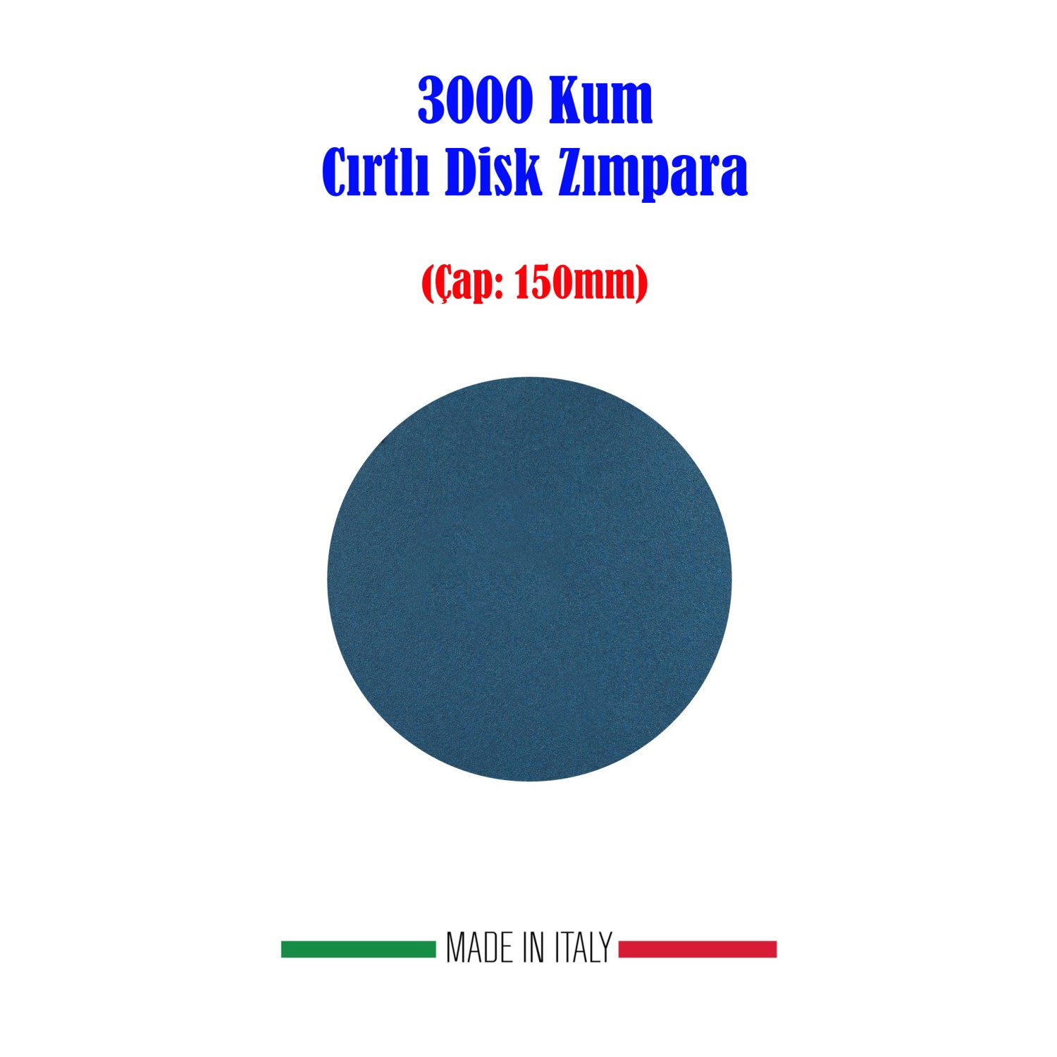 Grin Su Geçirmez 3000 Kum Cırtlı Disk Film Zımpara 150mm 1 Adet