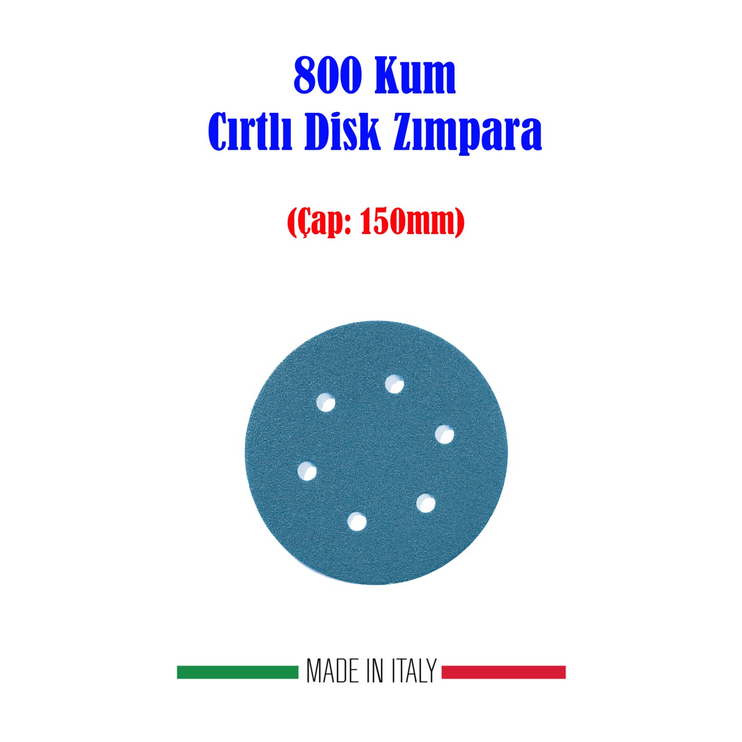 Grin Su Geçirmez 800 Kum Cırtlı Disk Film Zımpara 150mm 5 Adet