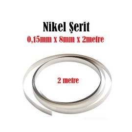 Nikel Şerit (Pil Punta Şeridi) - (0.15mm x 8mm x 2 metre)