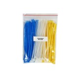 Plastik Kablo Bağı - Mavi+Beyaz+Sarı - 2,5mmx100mm (100 Adet)