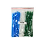 Plastik Kablo Bağı - Mavi+Beyaz+Yeşil - 2,5mmx100mm (100 Adet)