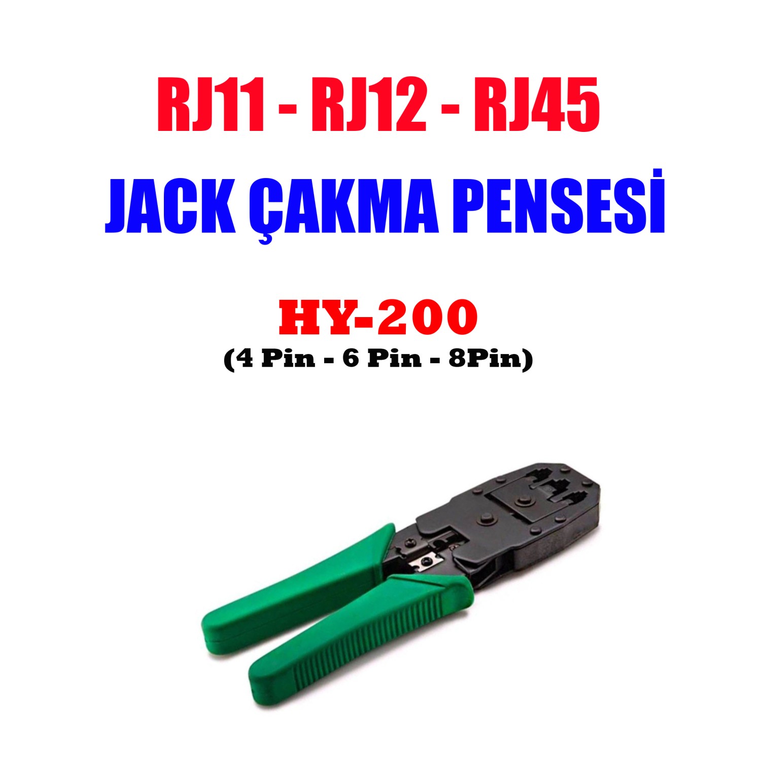 RJ45 Jack Çakma Pensesi (RJ45 - RJ11 - RJ12 Pensesi)