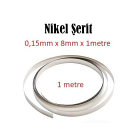 Nikel Şerit (Pil Punta Şeridi) - (0.15mm x 8mm x 1 metre)