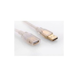 USB Uzatma Kablosu - Şeffaf ve Esnek - USB 2.0 - 5 metre