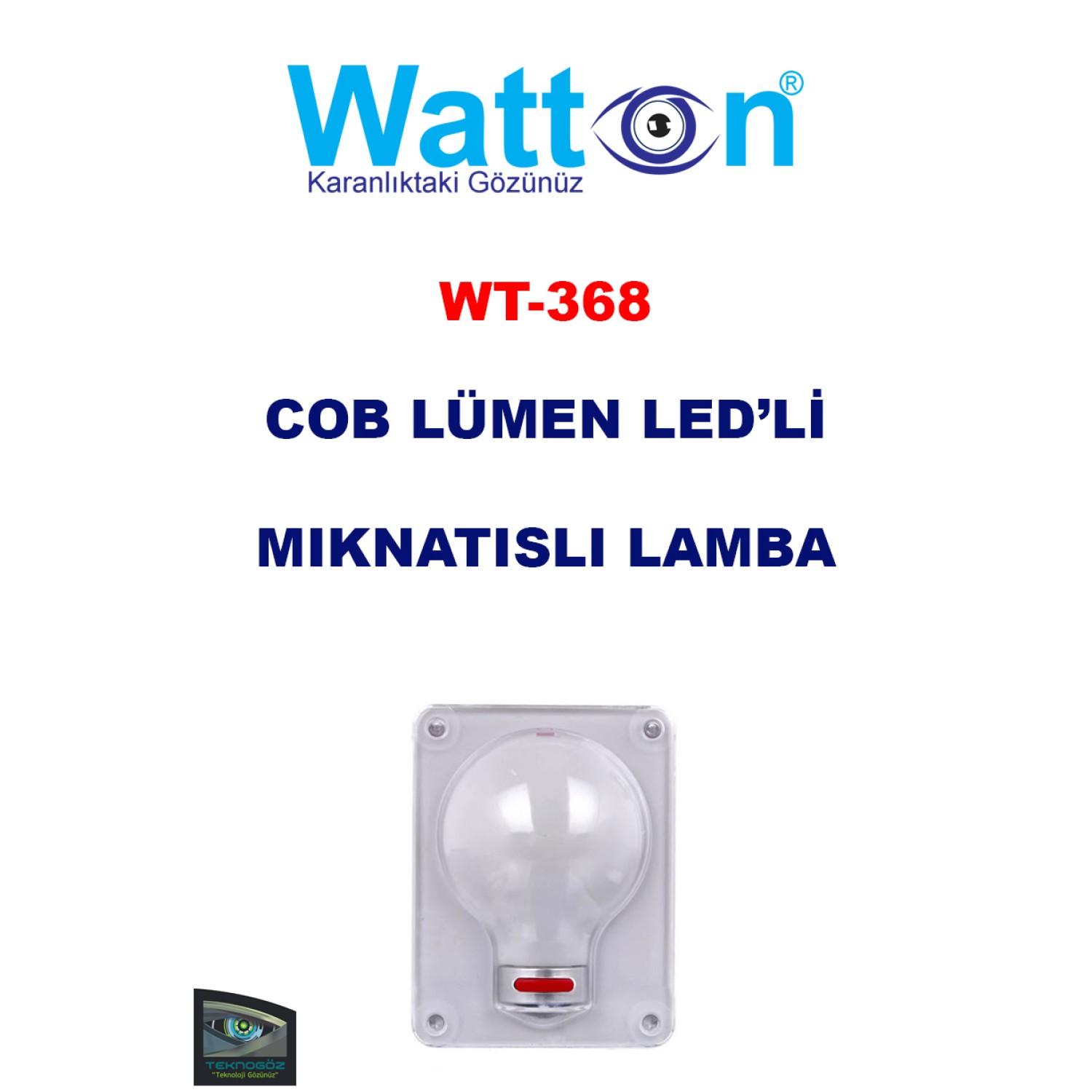 Watton WT-368 COB Lümen Ledli Mıknatıslı Lamba